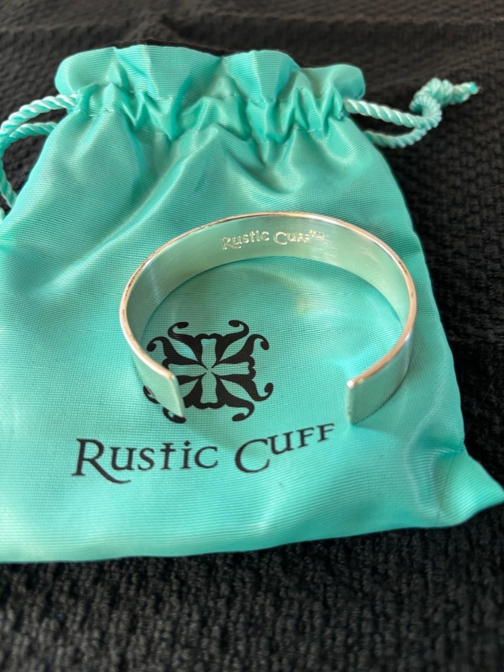 Rustic Cuff Silver Tone Engraved Cuff Bracelet "Embrace the detours"  #A129